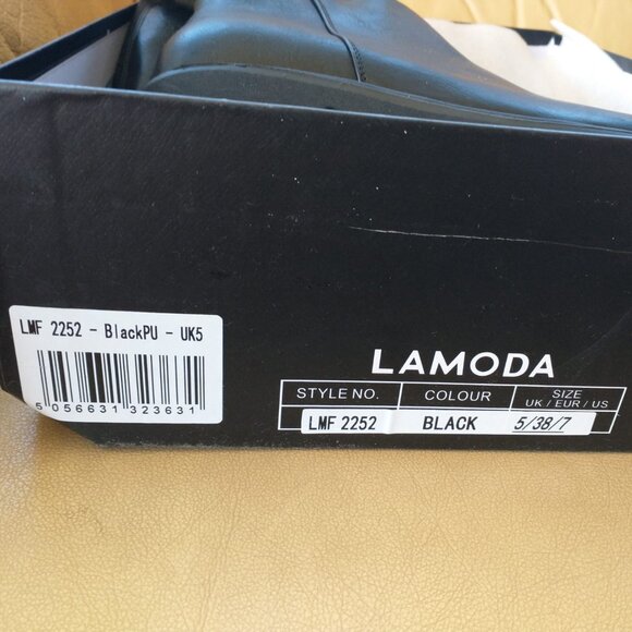 NEW LAMODA - Sideways Chunky Platform Knee High Boots - Picture 5 of 5